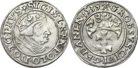 Sigismund I Old
POLSKA/ POLAND/ POLEN / POLOGNE / POLSKO

Zygmunt I Stary. Groschen (Grosz) 1539, Gdansk/ Danzig 

Wariant z końcówką PRVS na koń...
