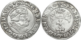 Sigismund I Old
POLSKA/ POLAND/ POLEN / POLOGNE / POLSKO

Zygmunt I Stary. Groschen (Grosz) 1540, Gdansk/ Danzig 

Końcówka napisu PRVSS.Moneta c...