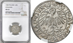 Sigismund II August
POLSKA/ POLAND/ POLEN / POLOGNE / POLSKO / LITHUANIEN / VILNIUS

Zygmunt II August. Polgrosz (Half groschen) 1548 Vilnius NGC M...