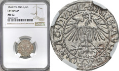 Sigismund II August
POLSKA/ POLAND/ POLEN / POLOGNE / POLSKO / LITHUANIEN / VILNIUS

Zygmunt II August. Polgrosz (Half groschen) 1549, Vilnius NGC ...