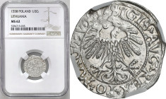 Sigismund II August
POLSKA/ POLAND/ POLEN / POLOGNE / POLSKO / LITHUANIEN / VILNIUS

Zygmunt II August. Polgrosz (Half groschen) 1558, Vilnius NGC ...