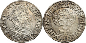 Sigismund II August
POLSKA/ POLAND/ POLEN / POLOGNE / POLSKO

Zygmunt II August. Groschen (Grosz) 1556, Gdansk/ Danzig - RARE 

Aw.: Głowa króla ...