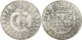John II Casimir 
POLSKA/ POLAND/ POLEN / POLOGNE / POLSKO

Jan II Kazimierz. Tymf (1 zloty) 1663, Bydgoszcz 

Patyna.Kopicki 1780

Details: 6,2...
