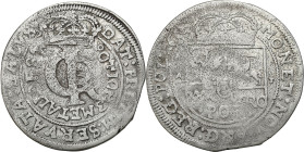 John II Casimir 
POLSKA/ POLAND/ POLEN / POLOGNE / POLSKO

Jan II Kazimierz. Tymf (1 zloty) 1663, Bydgoszcz 

Niedobicie i końcówka blachy, typow...
