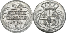 Augustus III the Sas 
POLSKA/ POLAND/ POLEN / POLOGNE / POLSKO

August III Sas. 1/24 Talar (Thaler) 1756 L / EDC, Lipsk / Leipzig 

Przyzwoicie z...