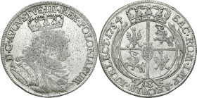 Augustus III the Sas 
POLSKA/ POLAND/ POLEN / POLOGNE / POLSKO

August III Sas Ort (18 Groschen - Groszy) 1754, Lipsk / Leipzig 

Szersze, buldog...