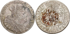 Augustus III the Sas 
POLSKA/ POLAND/ POLEN / POLOGNE / POLSKO

August III Sas. Ort (18 Groschen - Groszy) 1756, Lipsk / Leipzig 

Wariant z szer...