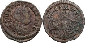 Augustus III the Sas 
POLSKA/ POLAND/ POLEN / POLOGNE / POLSKO

August III Sas. Szelag (Schilling) 1753 B, Gubin 

Wariant z literą H pod tarczam...