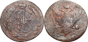 Russia copper coin collection – part two
RUSSIA / RUSSLAND / РОССИЯ / Moscow / Petersburg

Rosja. Catherine II. 5 Kopek (kopeck) 1763 EM, Jekaterin...