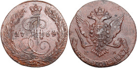Russia copper coin collection – part two
RUSSIA / RUSSLAND / РОССИЯ / Moscow / Petersburg

Rosja. Catherine II. 5 Kopek (kopeck) 1764 EM, Jekaterin...