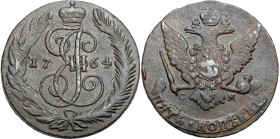 Russia copper coin collection – part two
RUSSIA / RUSSLAND / РОССИЯ / Moscow / Petersburg

Rosja. Catherine II. 5 Kopek (kopeck) 1764 CM, Siestrori...