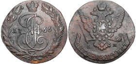 Russia copper coin collection – part two
RUSSIA / RUSSLAND / РОССИЯ / Moscow / Petersburg

Rosja. Catherine II. 5 Kopek (kopeck) 1766 EM, Jekaterin...