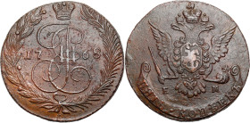 Russia copper coin collection – part two
RUSSIA / RUSSLAND / РОССИЯ / Moscow / Petersburg

Rosja. Catherine II. 5 Kopek (kopeck) 1768 EM, Jekaterin...