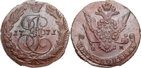 Russia copper coin collection – part two
RUSSIA / RUSSLAND / РОССИЯ / Moscow / Petersburg

Rosja. Catherine II. 5 Kopek (kopeck) 1771 EM, Jekaterin...