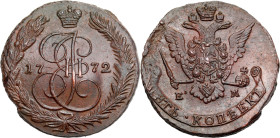 Russia copper coin collection – part two
RUSSIA / RUSSLAND / РОССИЯ / Moscow / Petersburg

Rosja. Catherine II. 5 Kopek (kopeck) 1772 EM, Jekaterin...
