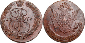 Russia copper coin collection – part two
RUSSIA / RUSSLAND / РОССИЯ / Moscow / Petersburg

Rosja. Catherine II. 5 Kopek (kopeck) 1777 EM, Jekaterin...