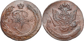 Russia copper coin collection – part two
RUSSIA / RUSSLAND / РОССИЯ / Moscow / Petersburg

Rosja. Catherine II. 5 Kopek (kopeck) 1780 EM, Jekaterin...