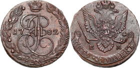 Russia copper coin collection – part two
RUSSIA / RUSSLAND / РОССИЯ / Moscow / Petersburg

Rosja. Catherine II. 5 Kopek (kopeck) 1782 EM, Jekaterin...