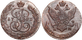 Russia copper coin collection – part two
RUSSIA / RUSSLAND / РОССИЯ / Moscow / Petersburg

Rosja. Catherine II. 5 Kopek (kopeck) 1793 AM, Annińsk -...