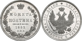 Collection of russian coins
RUSSIA / RUSSLAND / РОССИЯ / Moscow / Petersburg

Rosja. Nicholasj I. Połtina (1/2 Rubel (Rouble)1852 СПБ-НI, Petersbur...