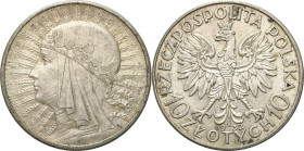 Poland II Republic
POLSKA / POLAND / POLEN / POLOGNE / POLSKO

II RP. 10 zlotych 1932 głowa kobiety 

Dobrze zachowana moneta z wyraźnymi szczegó...