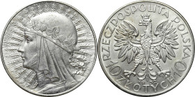 Poland II Republic
POLSKA / POLAND / POLEN / POLOGNE / POLSKO

II RP. 10 zlotych 1932 głowa kobiety (ze znakiem) Warszawa - BEAUTIFUL 

Pięknie z...