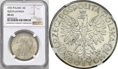 Poland II Republic
POLSKA / POLAND / POLEN / POLOGNE / POLSKO

II RP. 10 zlotych 1933 głowa kobiety NGC MS62 

Połysk na całej powierzchni monety...