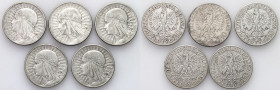 Poland II Republic
POLSKA / POLAND / POLEN / POLOGNE / POLSKO

II RP. 10 zlotych 1932 i 1933 Głowa Kobiety, set 5 pieces 

Zestaw zawiera cztery ...