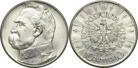 Poland II Republic
POLSKA / POLAND / POLEN / POLOGNE / POLSKO

II RP. 10 zlotych 1935 Piłsudski 

Lekko czyszczone.&nbsp;Parchimowicz 124c&nbsp;...