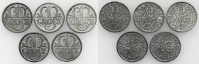 General Government
POLSKA / POLAND / POLEN / POLOGNE / POLSKO

General Government. 1 grosz 1939 zinc - set of 5 pieces 

Pięknie zachowane monety...