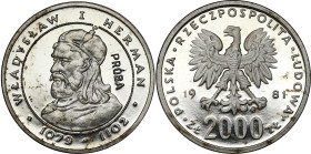 Collection - Nickel Probe Coins
POLSKA / POLAND / POLEN / PATTERN / PRL / PROBE / SPECIMEN

PRL. PROBA / PATTERN Nickel 2000 zlotych 1981 – Władysł...