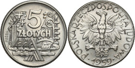 Collection - Nickel Probe Coins
POLSKA / POLAND / POLEN / PATTERN / PRL / PROBE / SPECIMEN

PRL. PROBA / PATTERN Nickel 5 zlotych 1959 - szyby kopa...