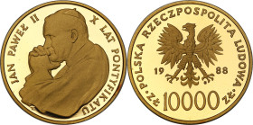 GOLD coins John Paul II - papal sets
POLSKA / POLAND / POLEN / PRL / JAN PAWEL II / JOHN PAUL II / GOLD

PRL. 10.000 zlotych 1988 John Paul II Pope...