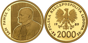 GOLD coins John Paul II - papal sets
POLSKA / POLAND / POLEN / PRL / JAN PAWEL II / JOHN PAUL II / GOLD

PRL. 2.000 zlotych 1989 John Paul II Pope ...