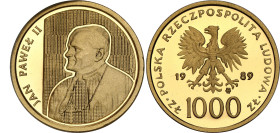 GOLD coins John Paul II - papal sets
POLSKA / POLAND / POLEN / PRL / JAN PAWEL II / JOHN PAUL II / GOLD

PRL. 1.000 zlotych 1989 John Paul II Pope ...