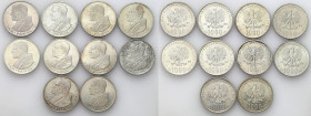 Coins Poland People Republic (PRL)
POLSKA / POLAND / POLEN / POLOGNE / POLSKO

 PRL. 1000 zlotych 1982 i 1983 John Paul II Pope set 10 pieces 

Z...