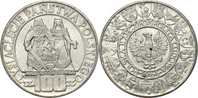 Coins Poland People Republic (PRL)
POLSKA / POLAND / POLEN / POLOGNE / POLSKO

100 zlotych 1966 Mieszko i Dąbrówka – Millenium 

Piękny stan zach...