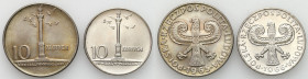 Coins Poland People Republic (PRL)
POLSKA / POLAND / POLEN / POLOGNE / POLSKO

PRL. 10 zlotych, 1965 - 1966 – set 2 pieces 

Mała i duża kolumna....