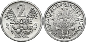 Coins Poland People Republic (PRL)
POLSKA / POLAND / POLEN / POLOGNE / POLSKO

PRL. 2 zlote 1958 Jagody – BEAUTIFUL 

Piękny egzemplarz. Połysk.F...