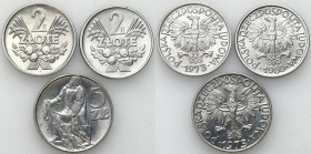 Coins Poland People Republic (PRL)
POLSKA / POLAND / POLEN / POLOGNE / POLSKO

PRL. 5 zlotych 1973 Rybak, 2 zlote 1960 i 1973 Jagody 

Pięknie za...