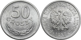 Coins Poland People Republic (PRL)
POLSKA / POLAND / POLEN / POLOGNE / POLSKO

PRL. 50 groszy 1957 - RARE YEAR 

Delikatna patyna, rzadki, wczesn...