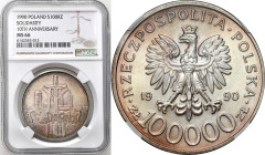 Polish collector coins after 1990
POLSKA / POLAND / POLEN / POLOGNE / POLSKO

III RP. 100.000 zlotych 1990, Solidarność typ C. NGC MS66 - RARE 

...
