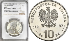 Polish collector coins after 1990
POLSKA / POLAND / POLEN / POLOGNE / POLSKO

III RP. 10 zlotych 1997 Stefan Batory popiersie NGC PF67 ULTRA CAMEO ...