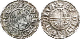 Medieval WORLD coins
GERMANY / ENGLAND / CZECH / GERMAN / GREAT BRITIAN

England, ?thelred II (9781016). Crux denarius 

Aw.: Popiersie władcy w ...