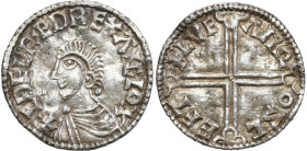 Medieval WORLD coins
GERMANY / ENGLAND / CZECH / GERMAN / GREAT BRITIAN

England, ?thelred II (978-1016). Long Cross denarius 

Aw.: Popiersie wł...