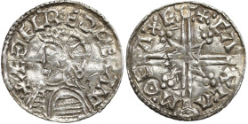 Medieval WORLD coins
GERMANY / ENGLAND / CZECH / GERMAN / GREAT BRITIAN

England, ?thelred II (978-1016). Helmet type denarius 

Aw.: Popiersie w...