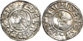 Medieval WORLD coins
GERMANY / ENGLAND / CZECH / GERMAN / GREAT BRITIAN

England, ?thelred II (978-1016). Small cross denarius 

Aw.: Popiersie w...