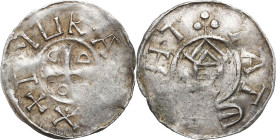 Medieval WORLD coins
GERMANY / ENGLAND / CZECH / GERMAN / GREAT BRITIAN

Germany, Saxony. OAP type denarius 

Aw.: Krzyż z literami w kątach O-D-...