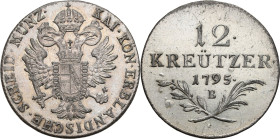 Austria
World coins

Austria, Franciszek II (1792 1835). 12 Krajcarw 1795 b, Kremnica - rare 

Ładnie zachowana moneta,&nbsp;Rzadki nominał bity ...