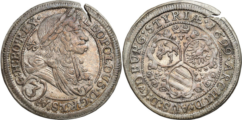 Austria
World coins

Austria, Leopold I (1657-1705). 3 Krajcary 1699, Graz 
...